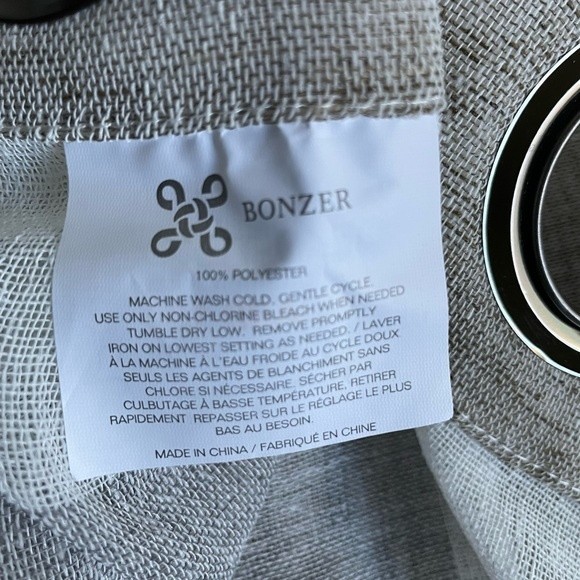 Elevate Your Space with Grey Tan Cream Stripe Sheer Window Curtains 58x … - Picture 7 of 7